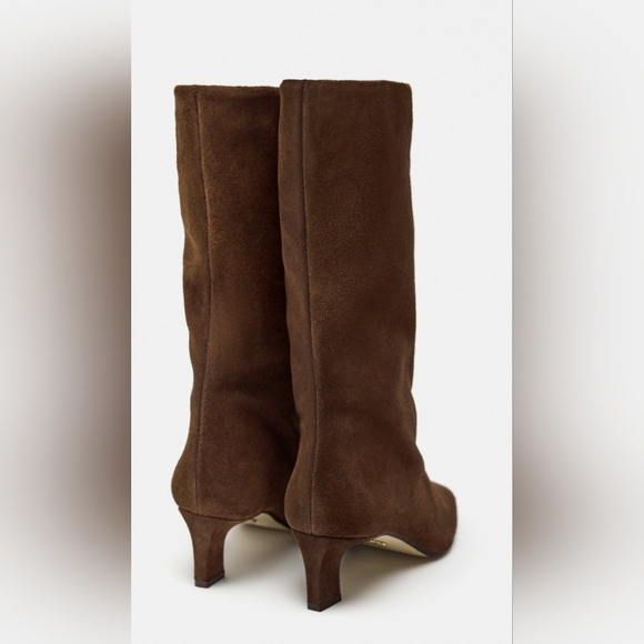Zara Heeled Suede Mid-Calf Boots (size 7) - Picture 3 of 7